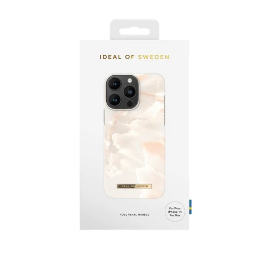 iDeal of Sweden Fashion SS21 Back Case для Apple iPhone 14 Pro Max - Rose Pearl Marble - пластиковый чехол-накладка с встроенной металической пластиной / бампер-крышка iDeal of Sweden Fashion SS21 Back Case для Apple iPhone 14 Pro Max - Rose Pearl Marble - пластиковый чехол-накладка с встроенной металической пластиной / бампер-крышка