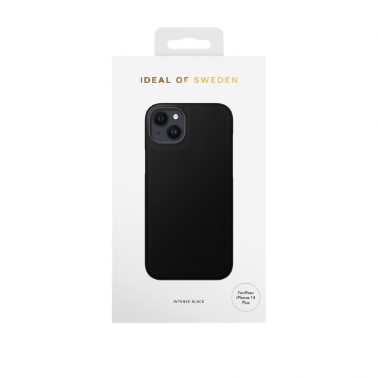 iDeal of Sweden Atelier AW21 Back Case для Apple iPhone 14 Plus - Intense Black - чехол-накладка из искусственной кожи с встроенной металической пластиной / бампер-крышка