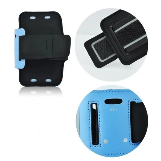 Armband HSK-02 priekš Apple iPhone 6 / 6S - Blue - Universāls maks ietvars - Sporta futlāris rokas aproce fitnesam saite Armband HSK-02 priekš Apple iPhone 6 / 6S - Blue - Universāls maks ietvars - Sporta futlāris rokas aproce fitnesam saite
