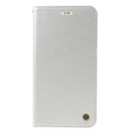 RoarKorea Only One Magnet Flip Case priekš Asus Zenfone 2 Laser ZE500KL 5.0-inch - Sudrabains - magnētisks sāniski atverams maciņš ar stendu (ādas grāmatveida maks, leather book wallet cover stand)