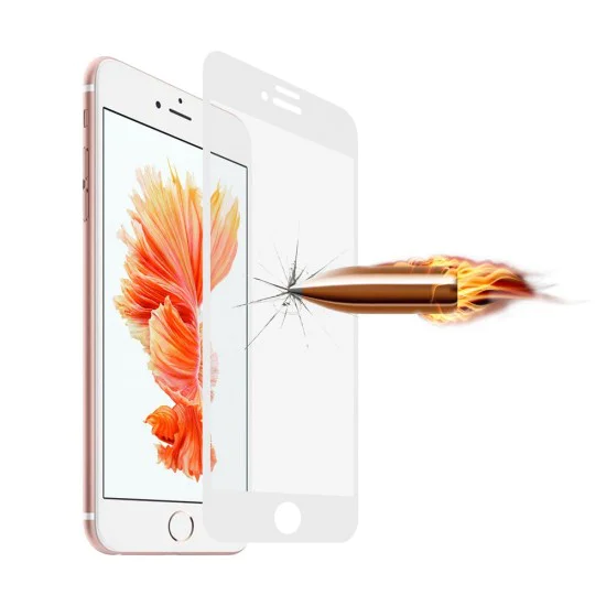 Complete Covering Silk Print Tempered Glass screen protector film guard priekš Apple iPhone 7 Plus / 8 Plus - White - Ekrāna Aizsargstikls / Bruņota Stikla Aizsargplēve Complete Covering Silk Print Tempered Glass screen protector film guard priekš Apple iPhone 7 Plus / 8 Plus - White - Ekrāna Aizsargstikls / Bruņota Stikla Aizsargplēve