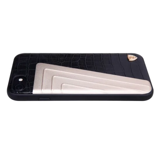 NILLKIN Hybrid Case with Crocodile Leather для Apple iPhone 7 / 8 / SE2 (2020) / SE3 (2022) - Черный - кожаная накладка / бампер-крышка NILLKIN Hybrid Case with Crocodile Leather для Apple iPhone 7 / 8 / SE2 (2020) / SE3 (2022) - Черный - кожаная накладка / бампер-крышка