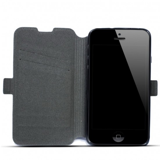 Telone Super Slim Samsung Galaxy Trend 2 Lite G318 - Melns - sāniski atverams maciņš ar stendu (ādas maks, grāmatiņa, leather book wallet case cover stand)