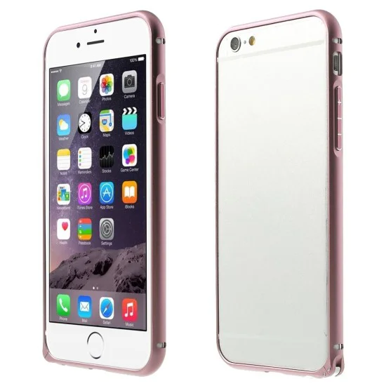 Hippocampal Buckle Metal Bumper Case priekš Apple iPhone 6 / 6S - Pink - alumīnija metāla sānu apvalks / bampers Hippocampal Buckle Metal Bumper Case priekš Apple iPhone 6 / 6S - Pink - alumīnija metāla sānu apvalks / bampers