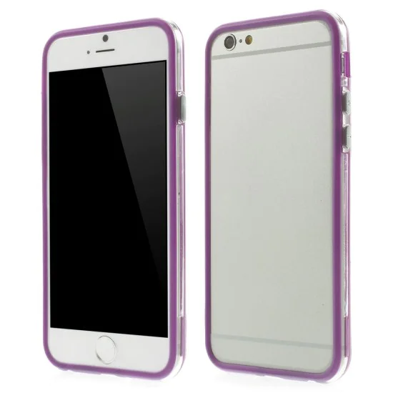 PC TPU Hybrid Bumper Case priekš Apple iPhone 6s 6 4.7 inch - Violets - silikona / plastmasas sānu apvalks bampers PC TPU Hybrid Bumper Case priekš Apple iPhone 6s 6 4.7 inch - Violets - silikona / plastmasas sānu apvalks bampers