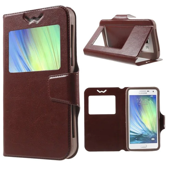 Universal Crazy Horse Window Leather Case, Size: 151 x 80 x 10mm - Brown - sāniski atverams maciņš ar stendu un lodziņu (ādas maks, grāmatiņa, leather book wallet case cover stand) Universal Crazy Horse Window Leather Case, Size: 151 x 80 x 10mm - Brown - sāniski atverams maciņš ar stendu un lodziņu (ādas maks, grāmatiņa, leather book wallet case cover stand)