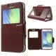 Universal Crazy Horse Window Leather Case, Size: 151 x 80 x 10mm - Brown - sāniski atverams maciņš ar stendu un lodziņu (ādas maks, grāmatiņa, leather book wallet case cover stand) Universal Crazy Horse Window Leather Case, Size: 151 x 80 x 10mm - Brown - sāniski atverams maciņš ar stendu un lodziņu (ādas maks, grāmatiņa, leather book wallet case cover stand)