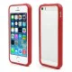 Backless TPU Bumper Frame Case priekš Apple iPhone 5 / 5S - Sarkans - silikona sānu apvalks bampers Backless TPU Bumper Frame Case priekš Apple iPhone 5 / 5S - Sarkans - silikona sānu apvalks bampers