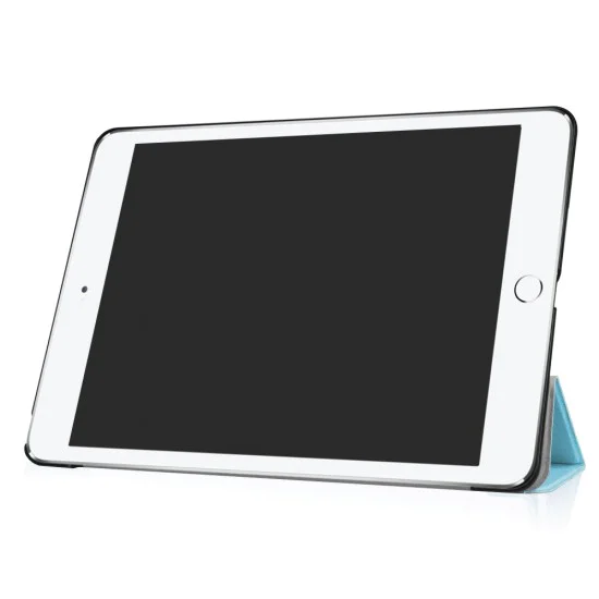 Tri-fold Stand PU Smart Auto Wake/Sleep Leather Case для Apple iPad 9.7 2017 / 2018 - Голубой - чехол-книжка со стендом / подставкой Tri-fold Stand PU Smart Auto Wake/Sleep Leather Case для Apple iPad 9.7 2017 / 2018 - Голубой - чехол-книжка со стендом / подставкой