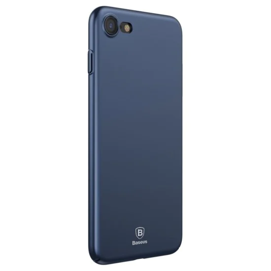 BASEUS Thin Hard Plastic Phone Shell для Apple iPhone 7 / 8 / SE2 (2020) / SE3 (2022) - Синий - матовая пластиковая накладка / бампер-крышка BASEUS Thin Hard Plastic Phone Shell для Apple iPhone 7 / 8 / SE2 (2020) / SE3 (2022) - Синий - матовая пластиковая накладка / бампер-крышка