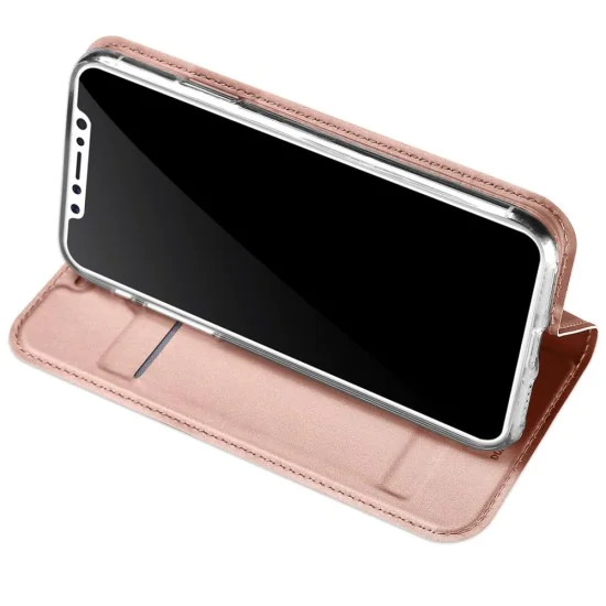 Dux Ducis Skin Pro series для Apple iPhone X / XS - Розовое Золото - чехол-книжка с магнитом и стендом / подставкой (кожаный чехол-книжка, leather book wallet case cover stand) Dux Ducis Skin Pro series для Apple iPhone X / XS - Розовое Золото - чехол-книжка с магнитом и стендом / подставкой (кожаный чехол-книжка, leather book wallet case cover stand)