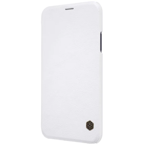 NILLKIN Qin Series Card Holder Leather Case priekš Apple iPhone X / XS - Balts - sāniski atverams maciņš (ādas maks, grāmatiņa, leather book wallet case cover) NILLKIN Qin Series Card Holder Leather Case priekš Apple iPhone X / XS - Balts - sāniski atverams maciņš (ādas maks, grāmatiņa, leather book wallet case cover)