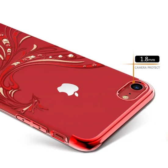 Kingxbar Swarovski Phoenix series для Apple iPhone X / XS - Красный - пластиковый чехол-накладка с кристалами (тонкий бампер крышка-обложка, slim TPU case cover, bumper) Kingxbar Swarovski Phoenix series для Apple iPhone X / XS - Красный - пластиковый чехол-накладка с кристалами (тонкий бампер крышка-обложка, slim TPU case cover, bumper)