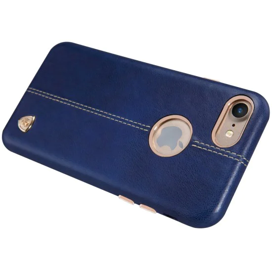 NILLKIN Englon Textured Leather Skin Hard Back Case priekš Apple iPhone 8 - Zils (ar izgriezumu) - ādas aizmugures apvalks (bampers, vāciņš, leather cover, bumper) NILLKIN Englon Textured Leather Skin Hard Back Case priekš Apple iPhone 8 - Zils (ar izgriezumu) - ādas aizmugures apvalks (bampers, vāciņš, leather cover, bumper)