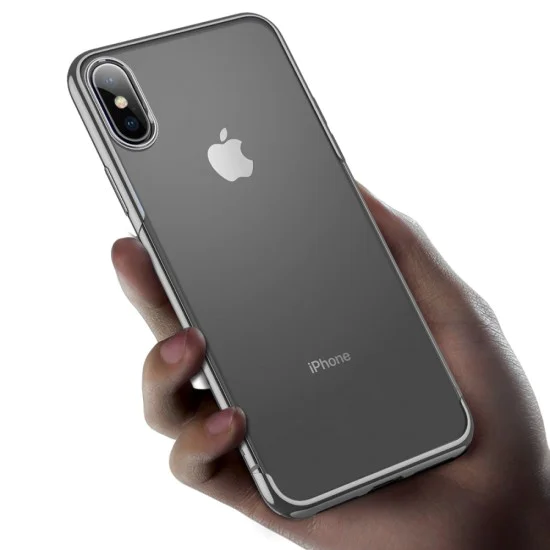 BASEUS Shining Series Plating Back Case для Apple iPhone XS Max - Серебристый - силиконовая накладка / бампер (крышка чехол, shell cover, bumper) BASEUS Shining Series Plating Back Case для Apple iPhone XS Max - Серебристый - силиконовая накладка / бампер (крышка чехол, shell cover, bumper)