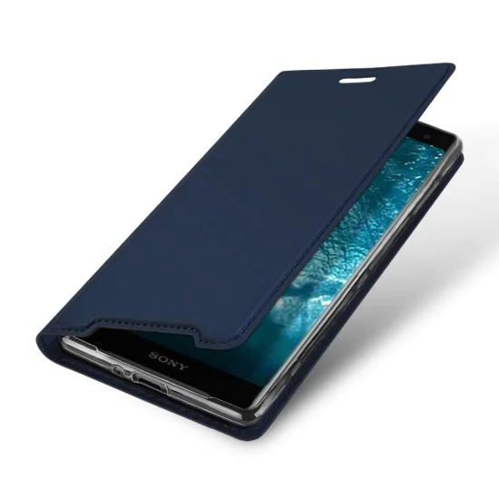 Dux Ducis Skin Pro series для Sony Xperia XZ3 H9436 - Тёмно Синий - чехол-книжка с магнитом и стендом / подставкой (кожаный чехол-книжка, leather book wallet case cover stand) Dux Ducis Skin Pro series для Sony Xperia XZ3 H9436 - Тёмно Синий - чехол-книжка с магнитом и стендом / подставкой (кожаный чехол-книжка, leather book wallet case cover stand)