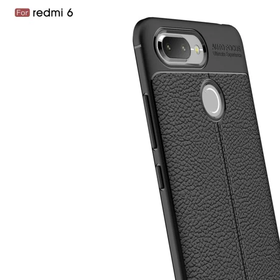 Litchi Skin PU Leather Coated TPU Mobile Phone Case for Xiaomi Redmi 6 - Melns - ādas imitācijas triecienizturīgs silikona aizmugures apvalks (maciņš, bampers, vāciņš, slim cover, bumper, back case) Litchi Skin PU Leather Coated TPU Mobile Phone Case for Xiaomi Redmi 6 - Melns - ādas imitācijas triecienizturīgs silikona aizmugures apvalks (maciņš, bampers, vāciņš, slim cover, bumper, back case)