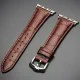 QIALINO Crocodile Pattern Genuine Leather Watch Wrist Strap priekš Apple Watch 42 / 44 / 45 mm / Ultra 49 mm - Gaiši Brūns - dabīgas ādas siksniņas (jostas) priekš pulksteņiem QIALINO Crocodile Pattern Genuine Leather Watch Wrist Strap priekš Apple Watch 42 / 44 / 45 mm / Ultra 49 mm - Gaiši Brūns - dabīgas ādas siksniņas (jostas) priekš pulksteņiem