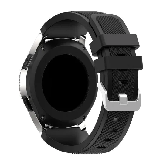 22mm Twill Texture Silicone Watchband Strap - Чёрный - силиконовый ремешок для часов 22mm Twill Texture Silicone Watchband Strap - Чёрный - силиконовый ремешок для часов
