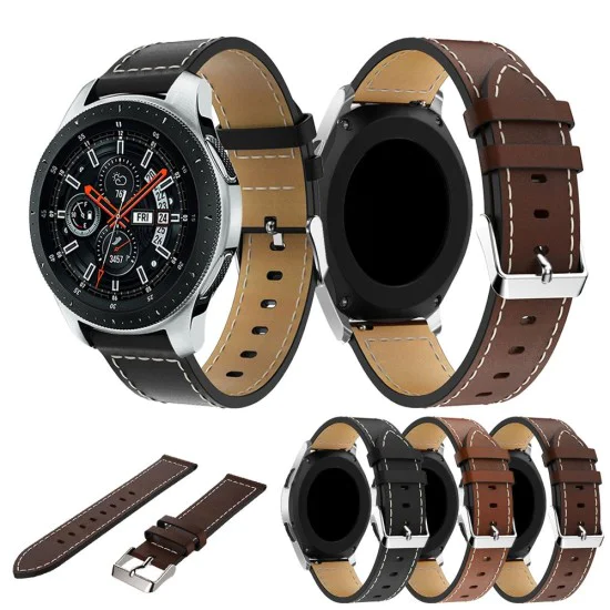 22mm Genuine Leather Watch Strap - Чёрный - ремешок для часов из натуральной кожи 22mm Genuine Leather Watch Strap - Чёрный - ремешок для часов из натуральной кожи
