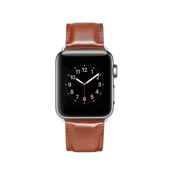 Top Layer Crazy Horse Texture Cowhide Leather Watch Band priekš Apple Watch 38 / 40 / 41 mm - Gaiši Brūns - dabīgas ādas siksniņas (jostas) priekš pulksteņiem Top Layer Crazy Horse Texture Cowhide Leather Watch Band priekš Apple Watch 38 / 40 / 41 mm - Gaiši Brūns - dabīgas ādas siksniņas (jostas) priekš pulksteņiem