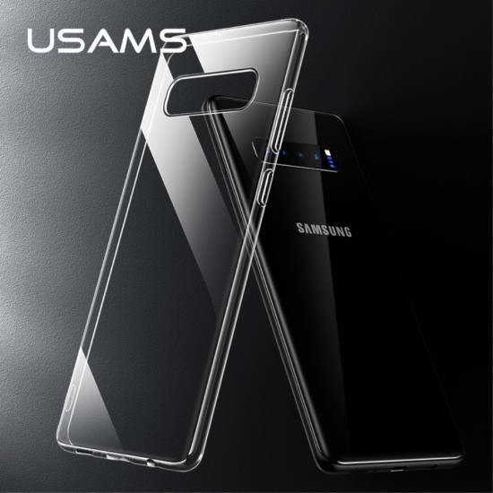 USAMS Primary Color Series Transparent Clear TPU Case for Samsung Galaxy S10 G973 - Прозрачный - силиконовый чехол-накладка (тонкий бампер крышка-обложка, slim TPU silicone case cover, bumper)