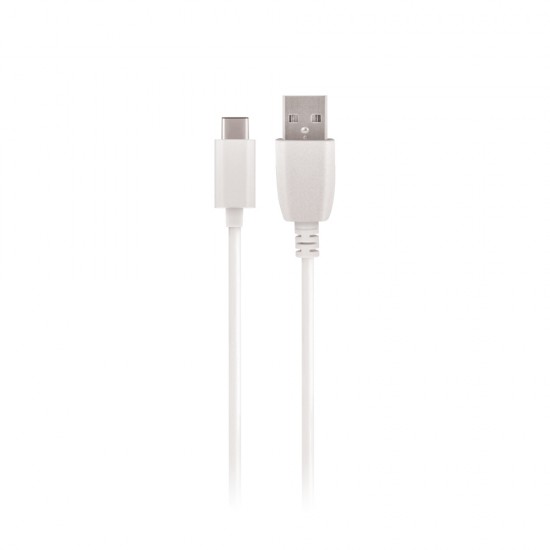 Maxlife MXTC-01 USB 2.1A Сетевое Зарядное Устройство USB Type-C кабель - Белый - Зарядка от сети 220V / Сетевой адаптер 220В