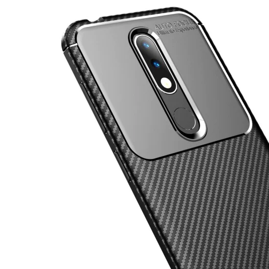 Beetle Series Carbon Fiber TPU Protection Phone Cover для Nokia 4.2 - Чёрный - противоударная силиконовая накладка / бампер (крышка чехол, shell cover, bumper) Beetle Series Carbon Fiber TPU Protection Phone Cover для Nokia 4.2 - Чёрный - противоударная силиконовая накладка / бампер (крышка чехол, shell cover, bumper)