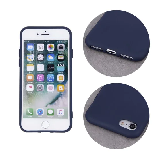 OEM Silicone Back Case (Microfiber Soft Touch) для Apple iPhone 7 Plus / 8 Plus - Тёмно Синий - матовая силиконовая накладка / бампер OEM Silicone Back Case (Microfiber Soft Touch) для Apple iPhone 7 Plus / 8 Plus - Тёмно Синий - матовая силиконовая накладка / бампер