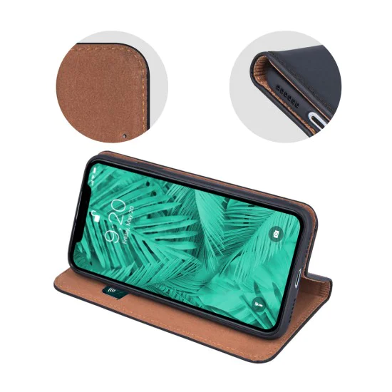 Genuine Leather Case Smart Pro для Samsung Galaxy A80 A805 - Чёрный - чехол-книжка из натуральной кожи с подставкой / стендом и магнитом Genuine Leather Case Smart Pro для Samsung Galaxy A80 A805 - Чёрный - чехол-книжка из натуральной кожи с подставкой / стендом и магнитом