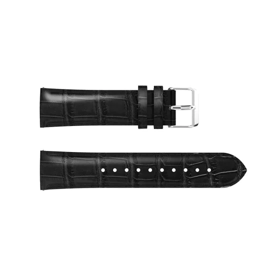 20mm Crocodile Texture Genuine Leather Watch Strap Replacement - Melns - dabīgas ādas siksniņas (jostas) priekš pulksteņiem 20mm Crocodile Texture Genuine Leather Watch Strap Replacement - Melns - dabīgas ādas siksniņas (jostas) priekš pulksteņiem