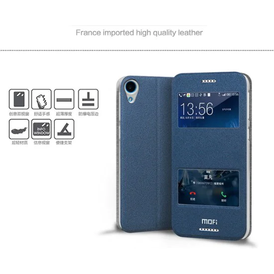 Mofi New Hui 3 для HTC Desire 820 - Тёмно Синий - чехол-книжка с окошком и стендом / подставкой (кожаный чехол-книжка, leather book wallet case cover stand) Mofi New Hui 3 для HTC Desire 820 - Тёмно Синий - чехол-книжка с окошком и стендом / подставкой (кожаный чехол-книжка, leather book wallet case cover stand)