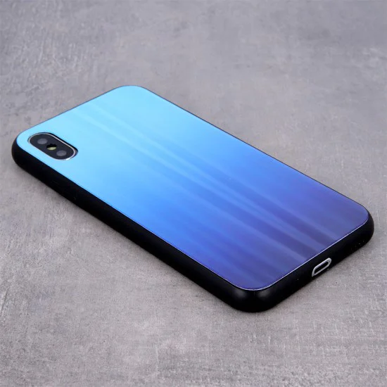Aurora Glass Back Case для Apple iPhone XS Max - Голубой - накладка / бампер из силикона и стекла (крышка чехол, TPU back cover, bumper shell) Aurora Glass Back Case для Apple iPhone XS Max - Голубой - накладка / бампер из силикона и стекла (крышка чехол, TPU back cover, bumper shell)