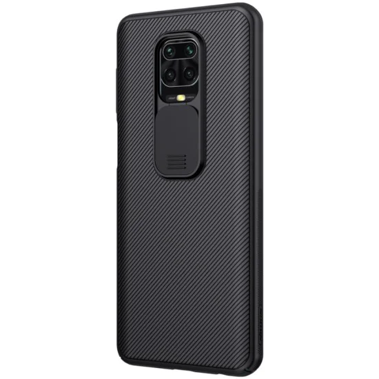 Nillkin CamShield Slide Camera Back Hard Case Cover priekš Xiaomi Redmi Note 9 Pro - Melns - plastikas aizmugures apvalks / bampers ar kameras aizsargmehānismu Nillkin CamShield Slide Camera Back Hard Case Cover priekš Xiaomi Redmi Note 9 Pro - Melns - plastikas aizmugures apvalks / bampers ar kameras aizsargmehānismu