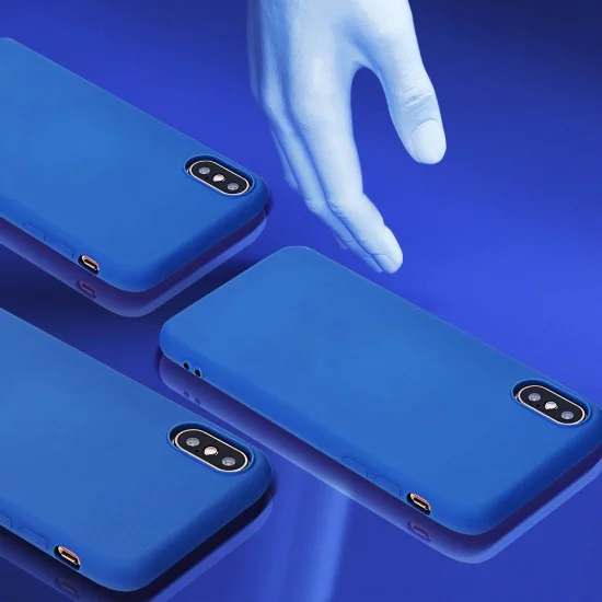 Forcell Silicone Lite Back Case для Apple iPhone 12 / 12 Pro - Синий - матовая силиконовая накладка / бампер-крышка Forcell Silicone Lite Back Case для Apple iPhone 12 / 12 Pro - Синий - матовая силиконовая накладка / бампер-крышка