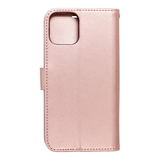 Forcell Mezzo Book Case priekš Samsung Galaxy S20 FE G780 - Rozā Zelts / Koks - sāniski atverams maciņš ar stendu un auklu / grāmatveida maks