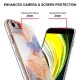 IMD Electroplated Frame TPU Phone Back Case priekš Apple iPhone 7 / 8 / SE2 (2020) / SE3 (2022) - Balts / Marmors - silikona aizmugures apvalks / bampers-vāciņš IMD Electroplated Frame TPU Phone Back Case priekš Apple iPhone 7 / 8 / SE2 (2020) / SE3 (2022) - Balts / Marmors - silikona aizmugures apvalks / bampers-vāciņš