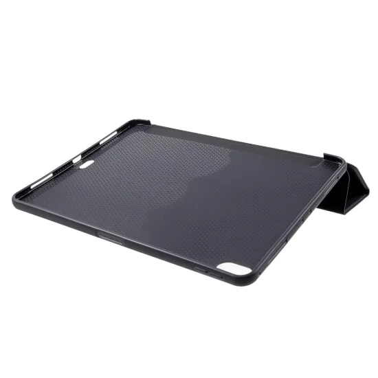 Tri-fold Stand PU Leather Tablet Protective Shell priekš Apple iPad Pro 11 (2018) / Air 4 (2020) / Air 5 (2022) - Melns - sāniski atverams maciņš ar stendu Tri-fold Stand PU Leather Tablet Protective Shell priekš Apple iPad Pro 11 (2018) / Air 4 (2020) / Air 5 (2022) - Melns - sāniski atverams maciņš ar stendu