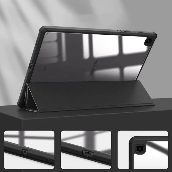 Tech-Protect Hybrid Smart Case для Samsung Galaxy Tab S6 Lite P610 / P613 / P615 / P619 - Чёрный - противоударный чехол-книжка с магнитом и стендом / подставкой Tech-Protect Hybrid Smart Case для Samsung Galaxy Tab S6 Lite P610 / P613 / P615 / P619 - Чёрный - противоударный чехол-книжка с магнитом и стендом / подставкой