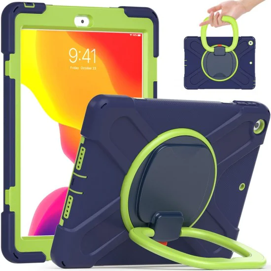 Tech-Protect X-Armor Back Case with Stand для Apple iPad 10.2 (2019 / 2020 / 2021) - Синий / Ярко Зелёный - противоударная силиконовая-пластиковая накладка с подставкой Tech-Protect X-Armor Back Case with Stand для Apple iPad 10.2 (2019 / 2020 / 2021) - Синий / Ярко Зелёный - противоударная силиконовая-пластиковая накладка с подставкой