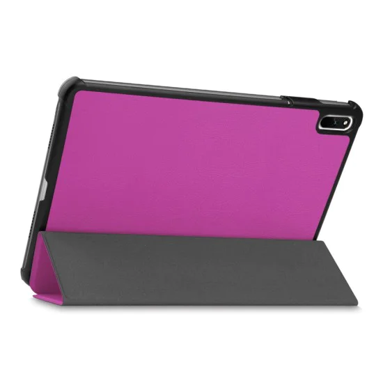 Tri-fold Stand PU Smart Auto Wake/Sleep Leather Case для Huawei MatePad 11 - Фиолетовый - чехол-книжка со стендом / подставкой Tri-fold Stand PU Smart Auto Wake/Sleep Leather Case для Huawei MatePad 11 - Фиолетовый - чехол-книжка со стендом / подставкой