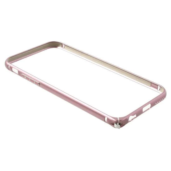 Hippocampal Buckle Metal Bumper Case priekš Apple iPhone 6 / 6S - Pink - alumīnija metāla sānu apvalks / bampers Hippocampal Buckle Metal Bumper Case priekš Apple iPhone 6 / 6S - Pink - alumīnija metāla sānu apvalks / bampers