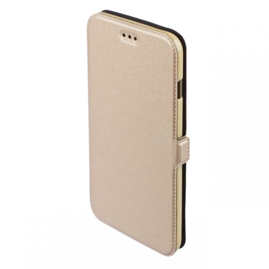 Telone Super Slim для LG Zero H650E - Золотой - чехол-книжка со стендом / подставкой (кожаный чехол книжка, leather book wallet case cover stand)