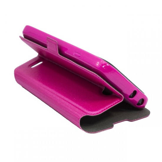 Telone Super Slim priekš Huawei Honor 4C - Rozā - sāniski atverams maciņš ar stendu (ādas maks, grāmatiņa, leather book wallet case cover stand)