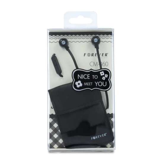 Forever CM-360 Universālas austiņas 3.5mm ar mikrofonu un pulti - Melnās Forever CM-360 Universālas austiņas 3.5mm ar mikrofonu un pulti - Melnās