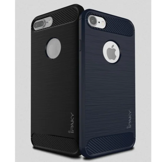 IPAKY Brushed TPU Drop-proof Case для Apple iPhone 7 Plus / 8 Plus Carbon Decorated - Синий - Противоударная силиконовая накладка / бампер (крышка чехол, slim TPU silicone shell cover, bumper) IPAKY Brushed TPU Drop-proof Case для Apple iPhone 7 Plus / 8 Plus Carbon Decorated - Синий - Противоударная силиконовая накладка / бампер (крышка чехол, slim TPU silicone shell cover, bumper)