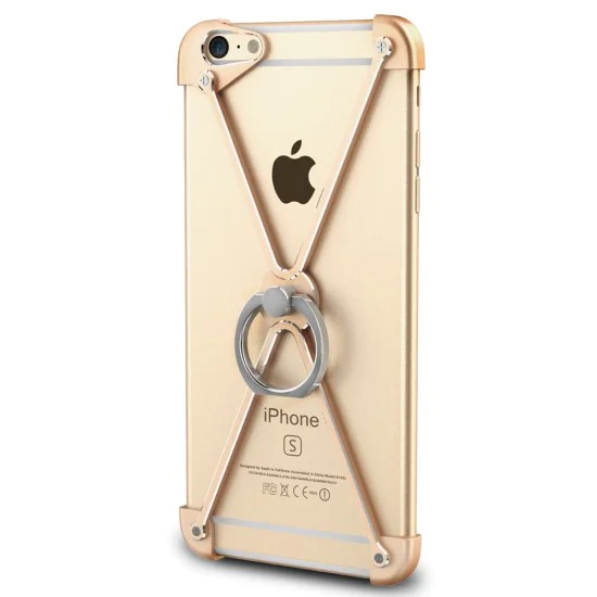 Oatsbasf O-Ring Series Aviation Aluminum Alloy Case priekš Apple iPhone 6 / 6S - Zelts - alumīnija apvalks (bampers, vāciņš, slim cover shell, bumper) Oatsbasf O-Ring Series Aviation Aluminum Alloy Case priekš Apple iPhone 6 / 6S - Zelts - alumīnija apvalks (bampers, vāciņš, slim cover shell, bumper)