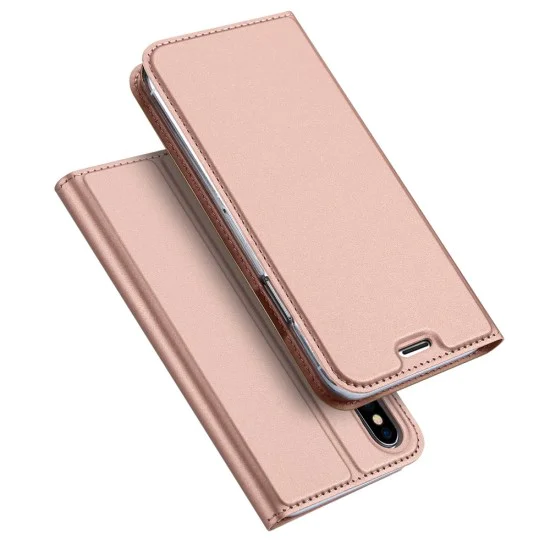 Dux Ducis Skin Pro series для Apple iPhone X / XS - Розовое Золото - чехол-книжка с магнитом и стендом / подставкой (кожаный чехол-книжка, leather book wallet case cover stand) Dux Ducis Skin Pro series для Apple iPhone X / XS - Розовое Золото - чехол-книжка с магнитом и стендом / подставкой (кожаный чехол-книжка, leather book wallet case cover stand)