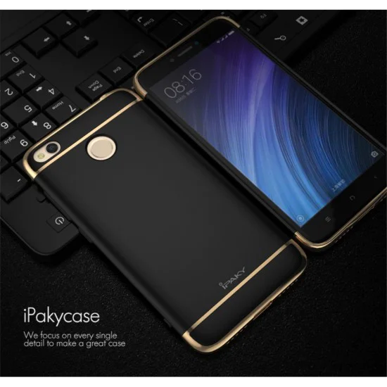 IPAKY 3-In-1 Electroplating PC Hard Back Cover for Xiaomi Redmi 4X - Black - пластиковая накладка / бампер (крышка чехол, PU back cover, bumper shell) IPAKY 3-In-1 Electroplating PC Hard Back Cover for Xiaomi Redmi 4X - Black - пластиковая накладка / бампер (крышка чехол, PU back cover, bumper shell)