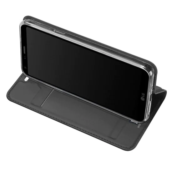 Dux Ducis Skin Pro series для LG Q6 M700 - Тёмно Серый - чехол-книжка с магнитом и стендом / подставкой (кожаный чехол-книжка, leather book wallet case cover stand) Dux Ducis Skin Pro series для LG Q6 M700 - Тёмно Серый - чехол-книжка с магнитом и стендом / подставкой (кожаный чехол-книжка, leather book wallet case cover stand)
